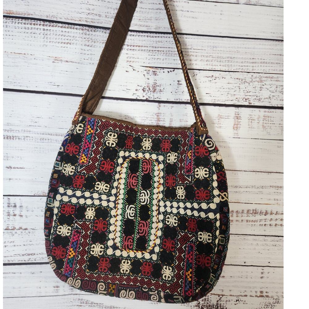 Uzbek boho shoulder bag Multicolor